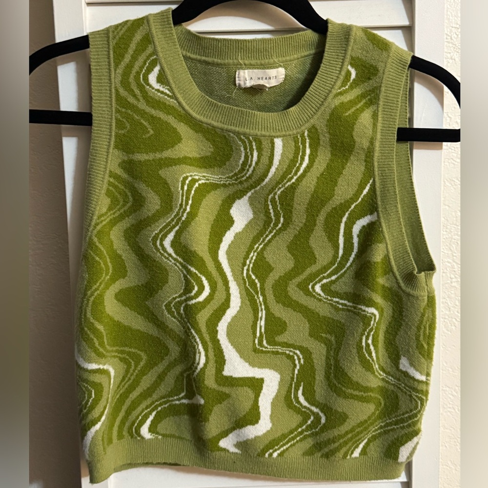 La Hearts Olive Knit Top